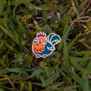 Locals: Backyard - Rooster Enamel Mini Pin