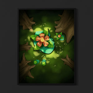 Venusaur & the Viridian Forest Print